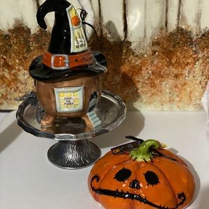 Blue sky Halloween decor